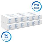 Scott Cotton Z-Fold Toilet Paper, 2-ply, White, 250 Sheets/Pack, 36 Packs/Carton (48280)
