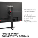 ViewSonic 27" 180Hz LCD Gaming Monitor, Black (VX2728J)