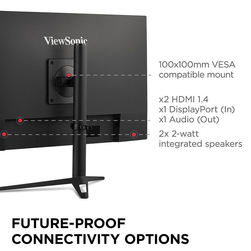 ViewSonic 27" 180Hz LCD Gaming Monitor, Black (VX2728J)