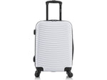DUKAP Adly 20" Hardside Suitcase, 4-Wheeled Spinner, TSA Checkpoint Friendly, White (DKADL00S-WHI)