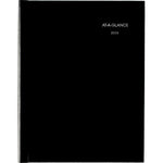 2026 AT-A-GLANCE DayMinder 8" x 11" Weekly Appointment Book Planner, Faux Leather Cover, Black (G520H-00-26)