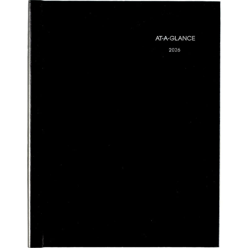 2026 AT-A-GLANCE DayMinder 8" x 11" Weekly Appointment Book Planner, Faux Leather Cover, Black (G520H-00-26)
