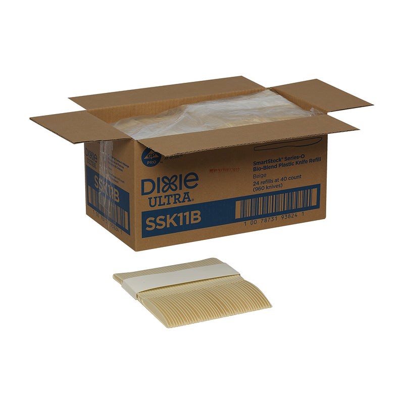 Dixie Ultra SmartStock Series-O Bio-Blend Knife Refills, Medium-Weight, Natural Beige, 960/Carton (SSK11B)