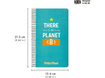 Pukka Pad There Is No Planet B Notebook, 5.28" x 8.46", Wide-Ruled, 96 Sheets, Blue (9703-SPP)