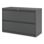 Alera 2-Drawer Lateral File Cabinet, Letter/Legal Size, Lockable, 28"H x 42"W x 18.63"D, Charcoal (ALEHLF4229CC)