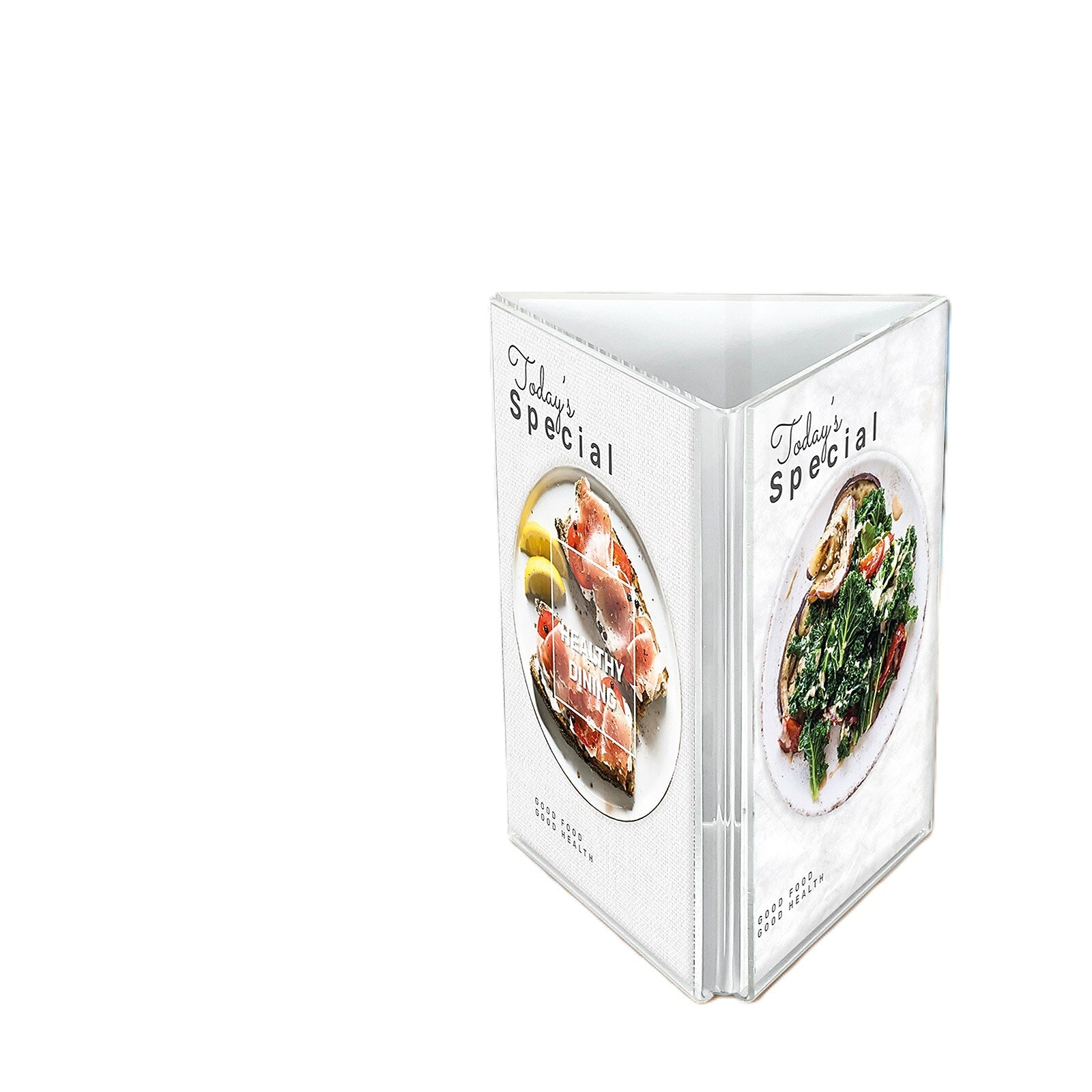 Deflect-O Sign Holder, 5" x 7", Vertical, Table Top, Clear Acrylic (PX04857)