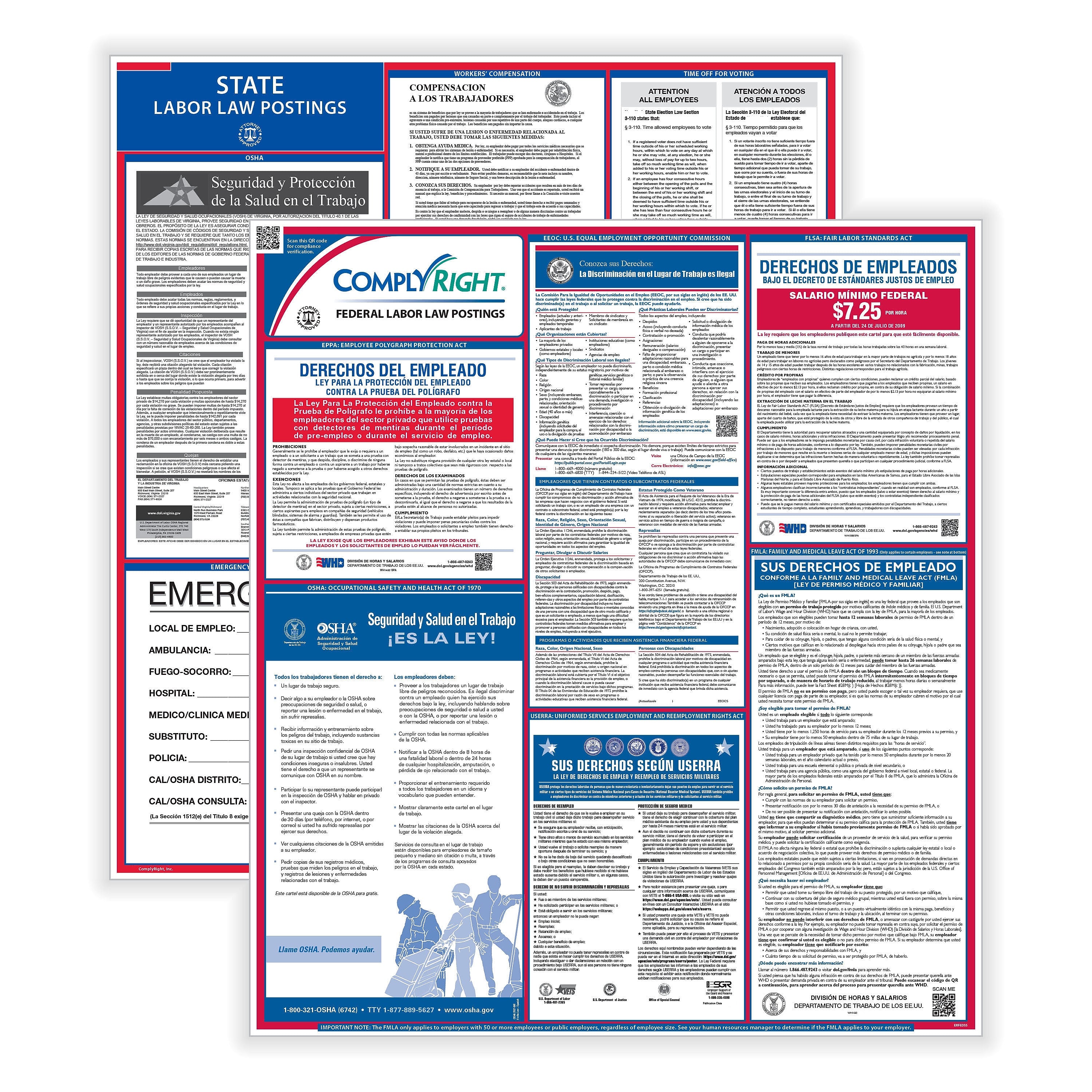 ComplyRight Federal and State Poster Set (Spanish), Nevada (E50NVS)