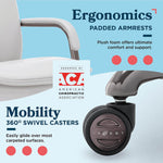 La-Z-Boy Opus Ergonomic Bonded Leather Swivel Executive Chair, Gray and Graphite (CCHR10015B)