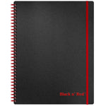 Black N' Red 1-Subject Professional Notebooks, 8.5" x 11", Wide Ruled, 70 Sheets, Black (K66652)