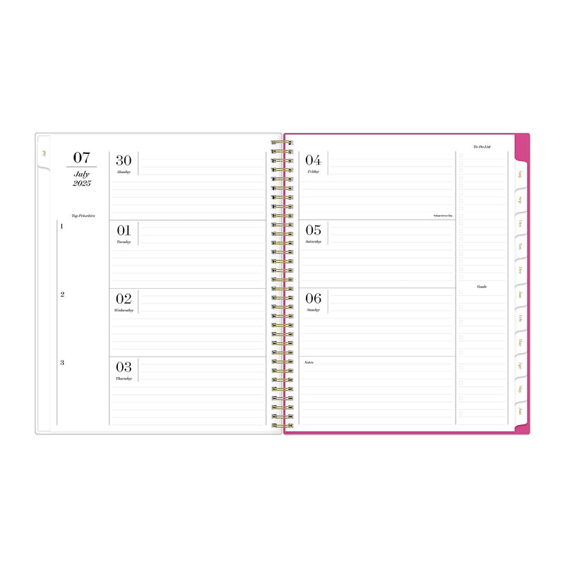 2025-2026 Blue Sky Sincerely Jules Helenora 8.5" x 11" Academic Weekly & Monthly Planner, Plastic Cover, Multicolored