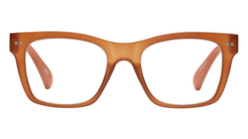 SAV VK Couture Blue Light +2.50 Reading Glasses, Matte Brown (EVKB13)