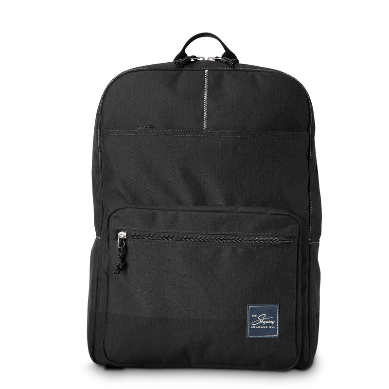 Skyway Luggage Rainier Simple Laptop Backpack, Crater Black (505-15-001-BKP)