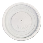 Polystyrene Vented Hot Cup Lids, Fits 4 oz Hot Cups, Plastic, White, 100/Pack, 10 Packs/Carton