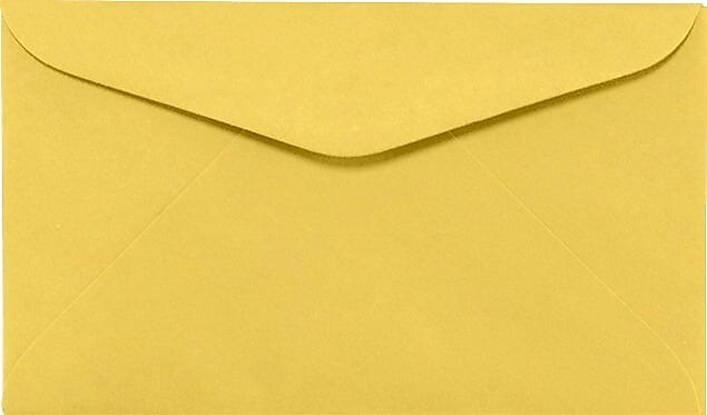 JAM Paper #6 1/4 Booklet Envelope 3 1/2" x 6", Goldenrod, 50/Pack (WS-0101-50)