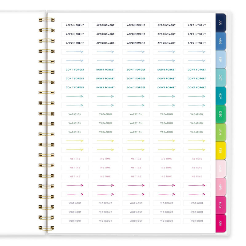 2025-2026 AT-A-GLANCE Simplified by Emily 8.5" x 11" Academic Weekly & Monthly Planner, Poly Cover, Lilac Plaid (EL39-901A-26)