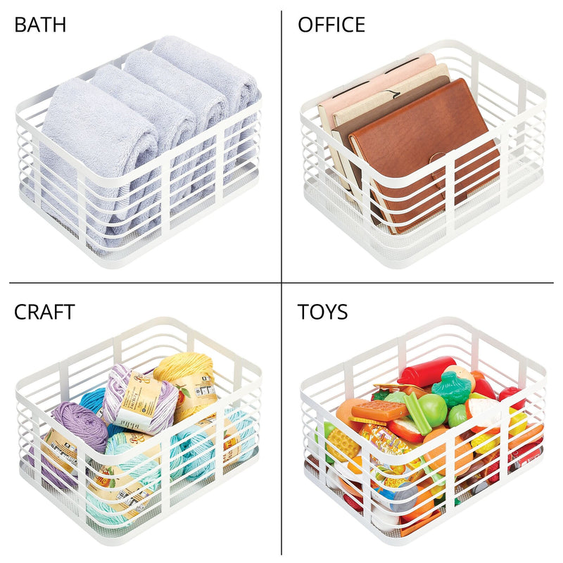 mDesign Steel Organizer, Matte White (25931)