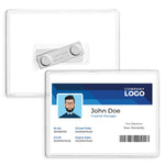 Staples Magnetic Badge Holders, 3" x 4", Vinyl, Clear, 25/Pack (51924)