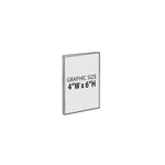 Azar Sign Holder, 4" x 6", Vertical, Wall Mounted, Clear, Acrylic, 10/Pack (129910)