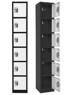 AdirOffice 72" 6-Tier Black and White Storage Locker (ADI629-206-B-W)