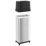 iTouchless Stainless Steel Trash Can with Dual Push Lid, 24-Gallon, Brushed (IT24DPS)