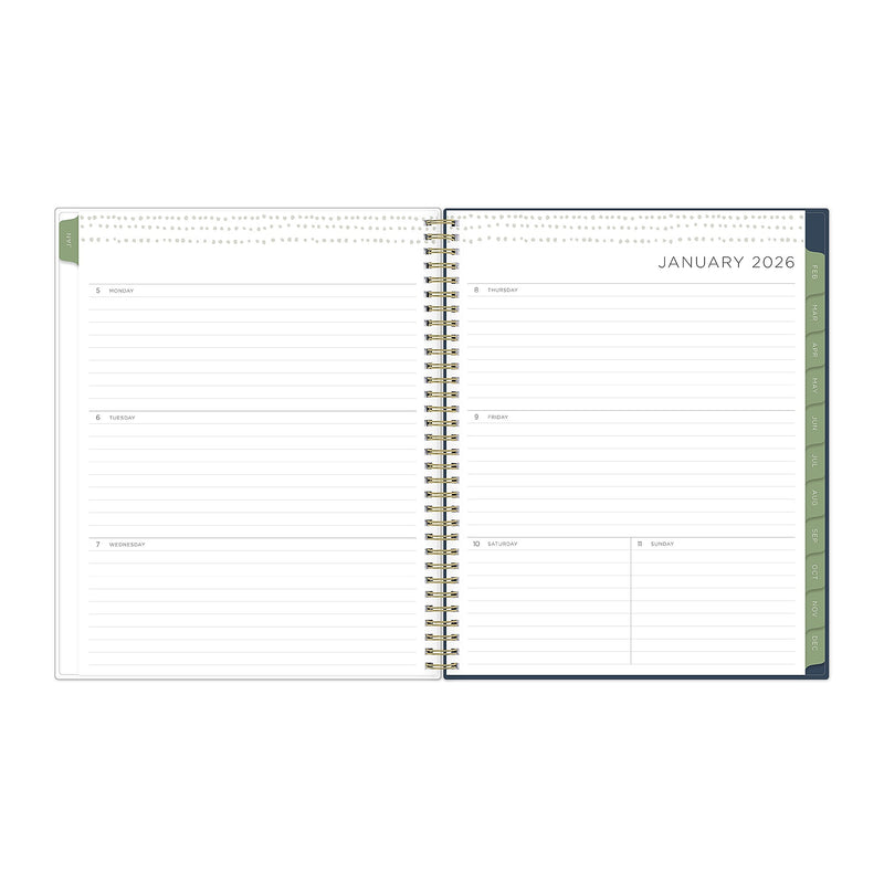 2026 Blue Sky Kelly Ventura Gardens 8.5" x 11" Calendar Year Weekly & Monthly Planner, Plastic Cover, Multicolored (153064)