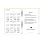 2025-2026 Day Designer for Blue Sky Secret Garden Mint 5" x 8" Academic Year Weekly & Monthly Planner, Plastic Cover