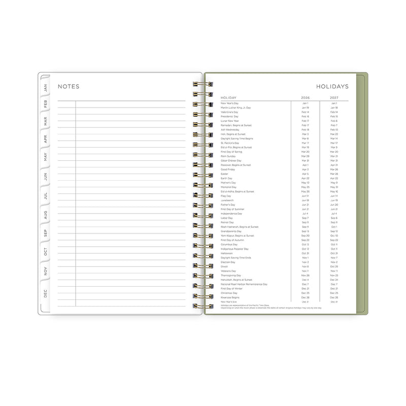 2026 Blue Sky Kelly Ventura Gardens 5" x 8" Calendar Year Weekly & Monthly Planner, Plastic Cover, Multicolored (153065)