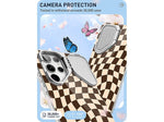 i-Blason Cosmo Cute Brown Checkers Case for Samsung Galaxy S24 Ultra, Shock-Absorbing