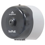 Sofpull Mini Centerpull Single-Roll Bath Tissue Dispenser, 8.75 X 7 X 9, Smoke