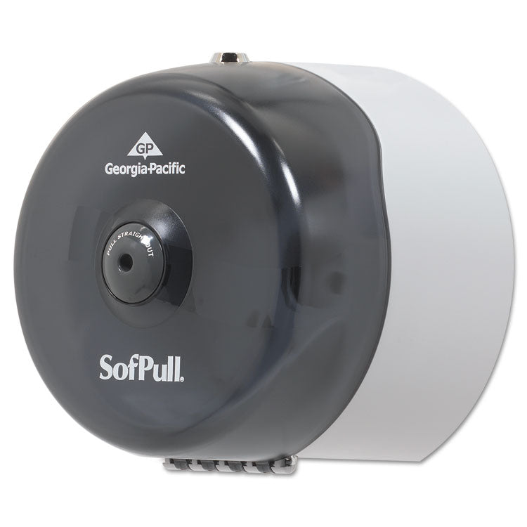 Sofpull Mini Centerpull Single-Roll Bath Tissue Dispenser, 8.75 X 7 X 9, Smoke