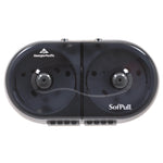 Sofpull Mini Centerpull 2-Roll Bath Tissue Dispenser, 16.38 X 7.2 X 9.3, Smoke