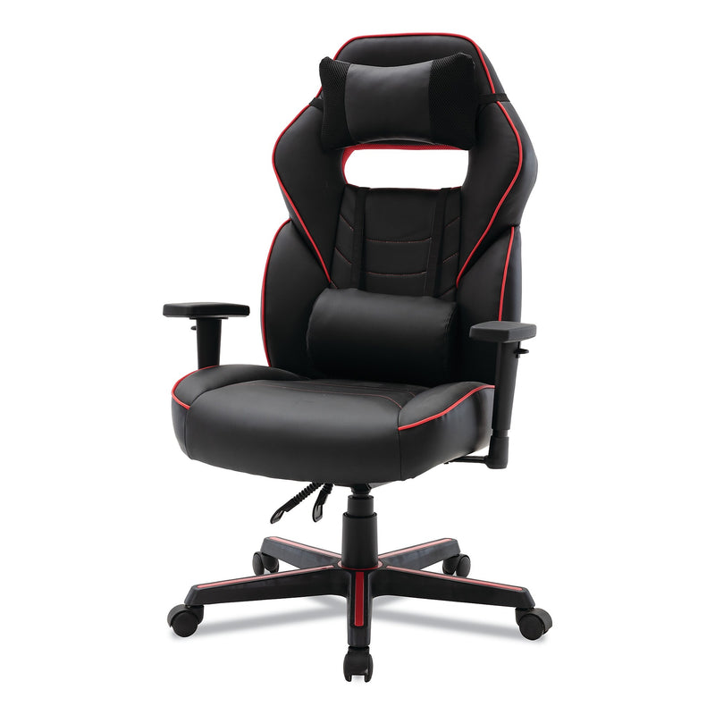 Alera® Racing Style Ergonomic Gaming Chair, Supports 275 lb, 15.91" to 19.8" Seat Height, Black/Red