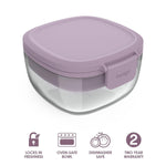 bentgo All-in-One Salad Container, 5-Compartment, Lavender, 61 oz. (BGLASSAL-L)