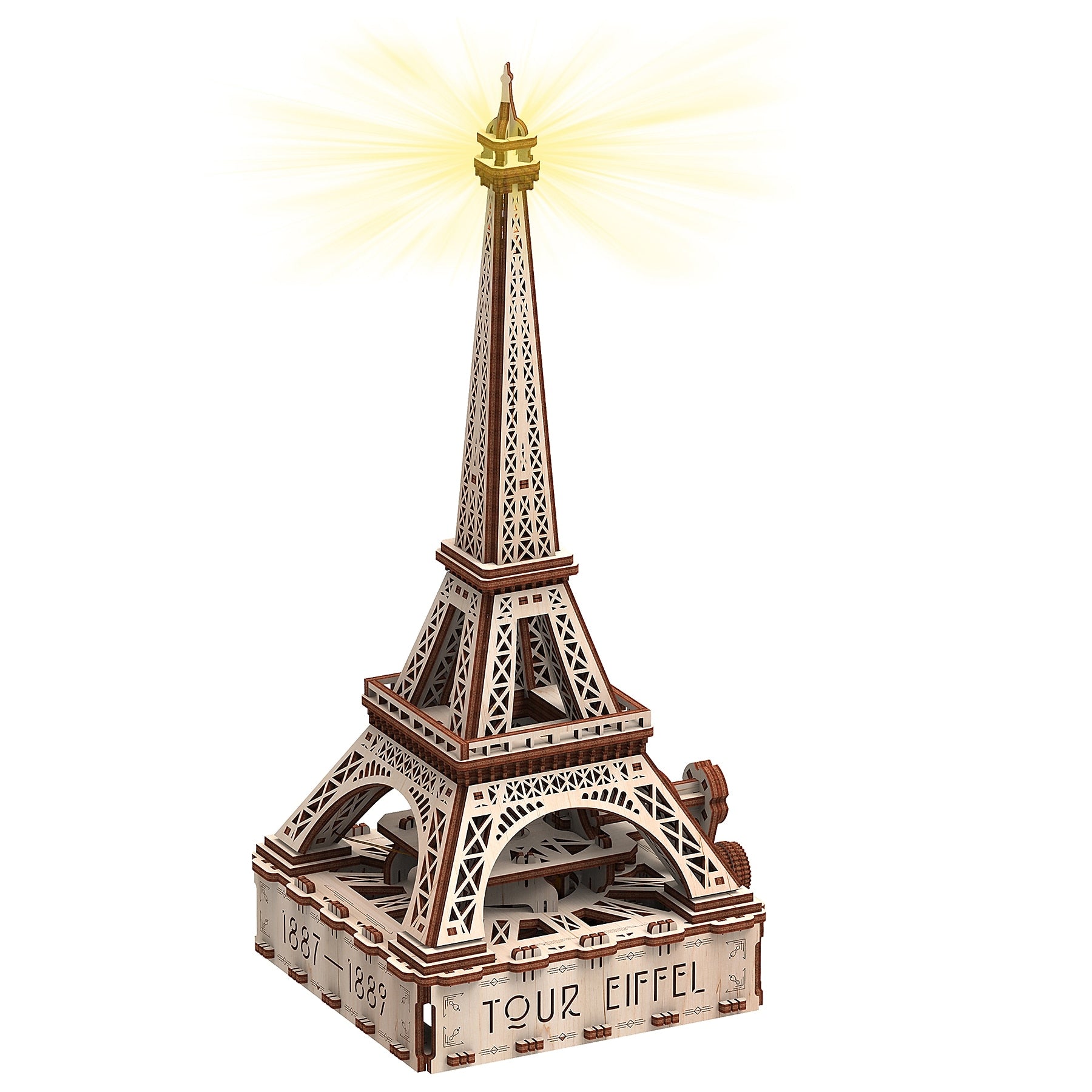 Mr.Playwood Eiffel Tower Eco-light 3D Wooden STEM Model, 163 Pieces/Set (AVRAV1612205)