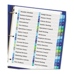 Customizable TOC Ready Index Double Column Multicolor Tab Dividers, 32-Tab, 1 to 32, 11 x 8.5, White, 1 Set
