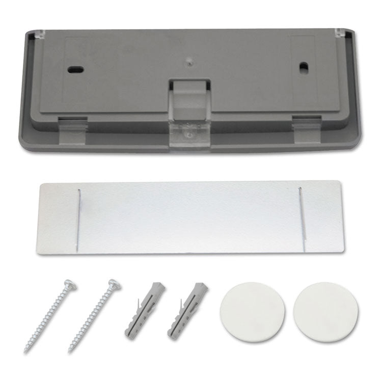 Click Sign Holder For Interior Walls, 6.75 x 0.63 x 5.13, Gray