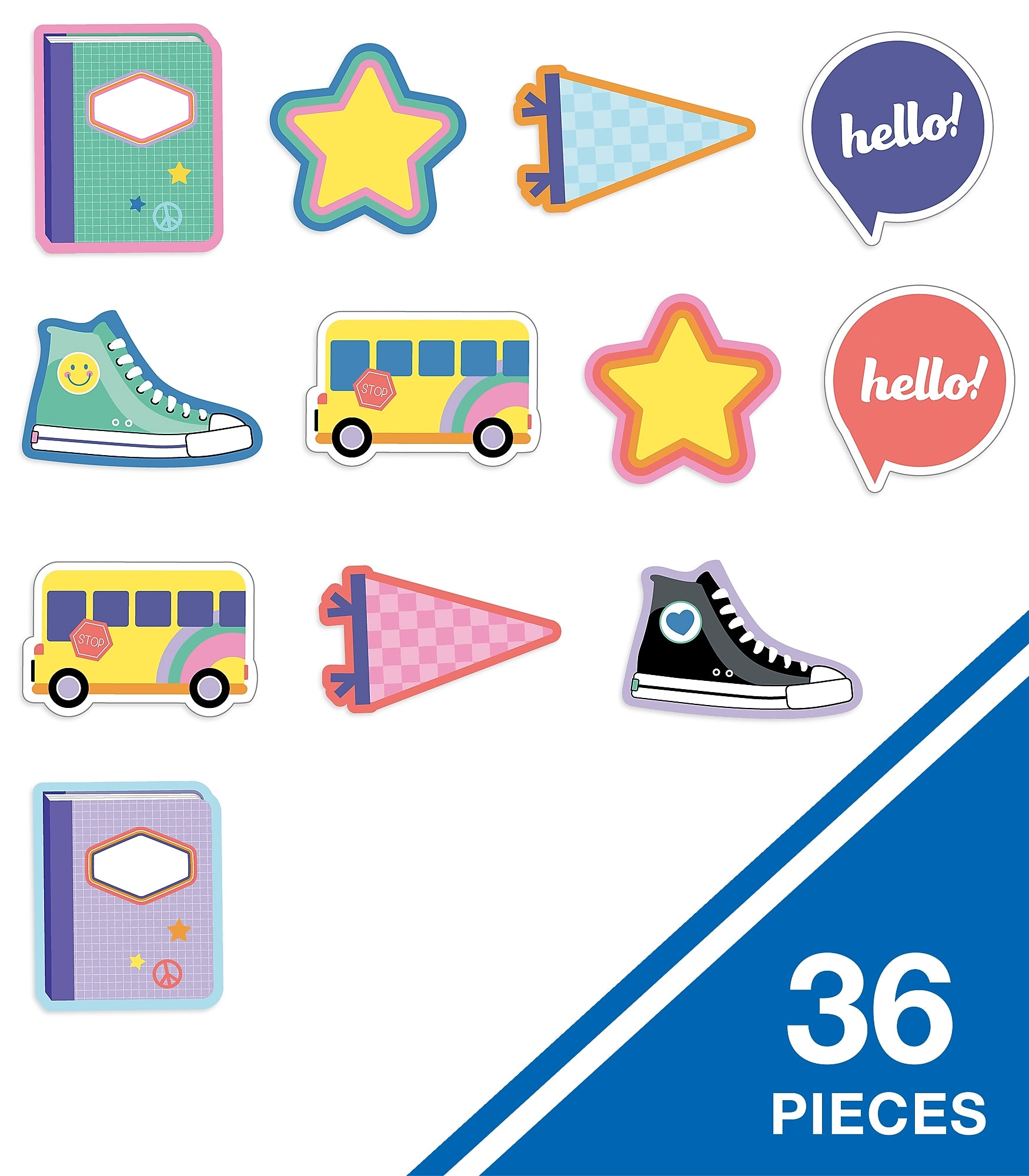 Carson Dellosa Education We Stick Together Hello School Cut-Outs, 36 Peices (CDP120652)