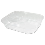 ClearPac Large Nacho Tray, 2 Compartments, 3.3 oz, 6.2 x 6.2 x 1.6, Clear, Plastic, 500/Carton