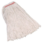 Premium Cut-End Cotton Mop, White, 20 Oz, 1-In. Orange Headband