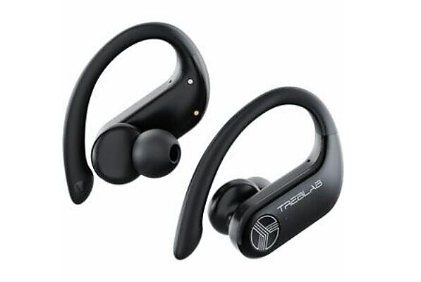 Treblab X3-Pro Bluetooth Wireless Earbuds with Earhooks, Charging Case (X3-PRO-W)