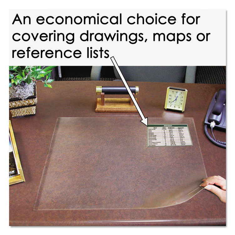Second Sight Clear Plastic Desk Protector, with Hinged Protector, 25.5 x 21, Clear