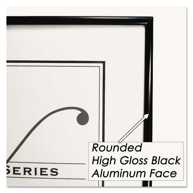 Metal Poster Frame, Plastic Face, 18 X 24, Black