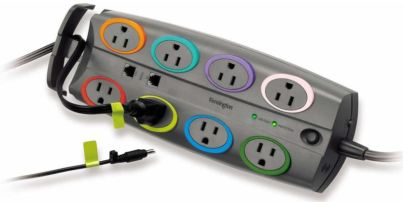 Kensington SmartSockets 8 Outlet Surge Protector, 8' Cord, 3090 Joules (K62691NA)