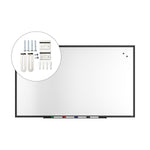 TRU RED™ Magnetic Steel Dry Erase Board, Black Frame, 5' x 3' (TR61182)