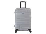 InUSA Resilience 24" Hardside Suitcase, 4-Wheeled Spinner, TSA Checkpoint Friendly, Silver (IURES00M-SIL)
