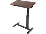 Mount-It! Height-Adjustable Overbed Desk with Tilt Tabletop, 27.2"-41.3"H, Brown/Black (MI-8045)
