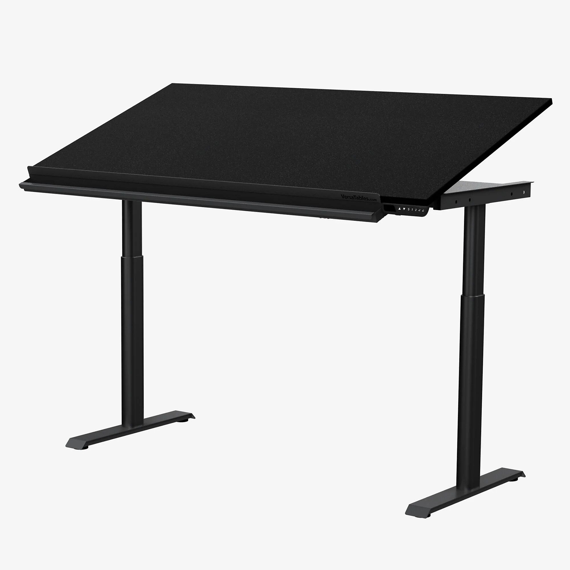 VersaDesk PowerLift 60"W Electric Adjustable Drafting Table, Black (PEDT60-BB-APP)