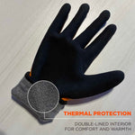 Ergodyne ProFlex 7551 Waterproof Cut-Resistant Winter Work Gloves, ANSI A5, Orange, XXL, 144 Pairs (17996)