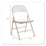 Alera Metal Office Folding Chair, Taupe, 4/Carton (ALECA944)