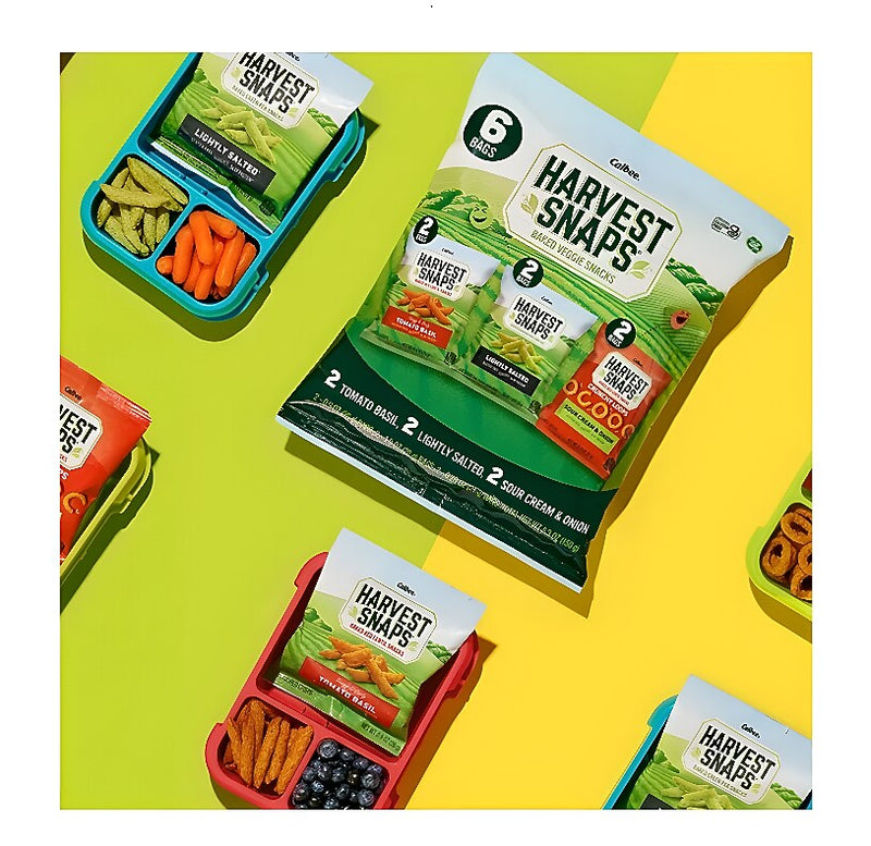Harvest Snaps Baked Veggie Snacks Gluten Free Variety Pack, 6 Bags/Pack (01000)